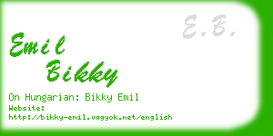 emil bikky business card